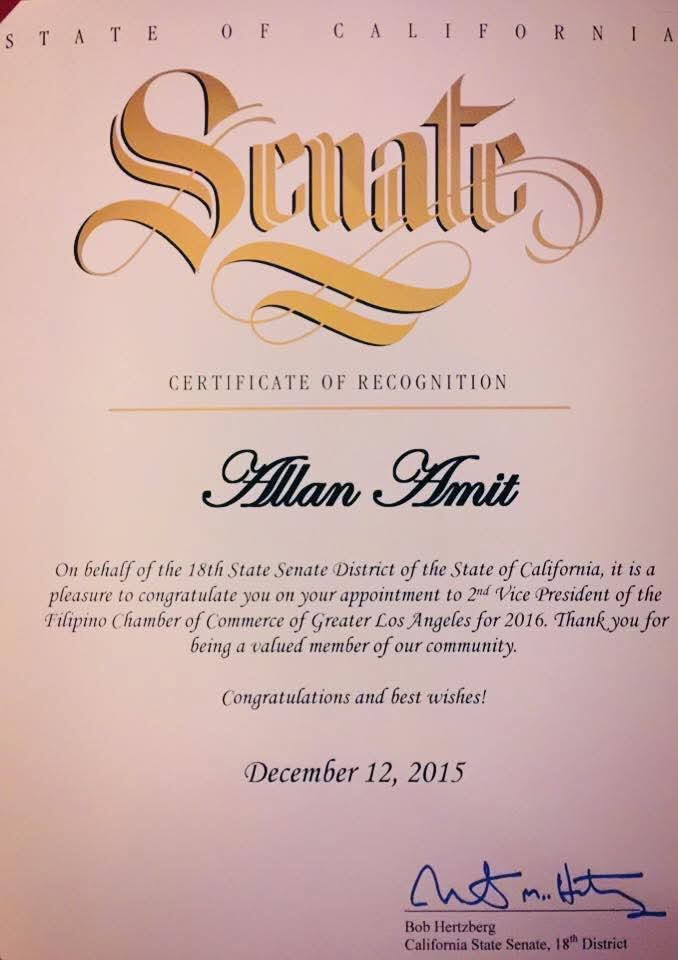 STATE OF CALIFORNIA SENATE